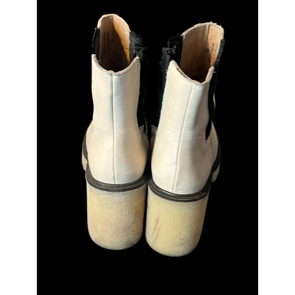 Free People James Chelsea Boot •EUR 38 US 8• Cream White Chunky Heel Leather - Picture 15 of 16